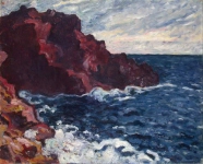 Louis Valtat - Violet Rocks (Sea Tide)